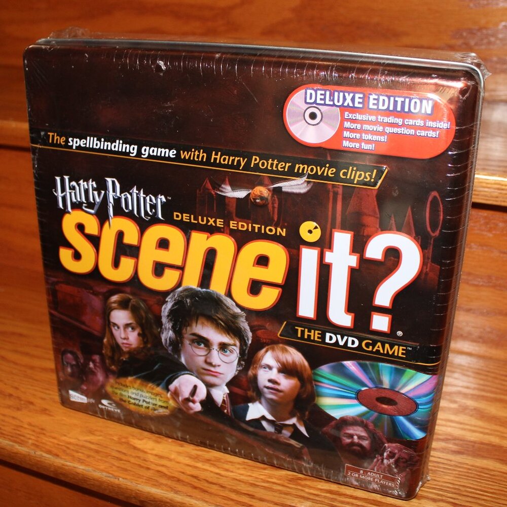 3/$77❤️sealed Scene It? Harry Potter Deluxe Edition DVD Board Game Metal Tin Box